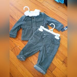 OshKosh B'gosh Teal Corduroy Baby Set